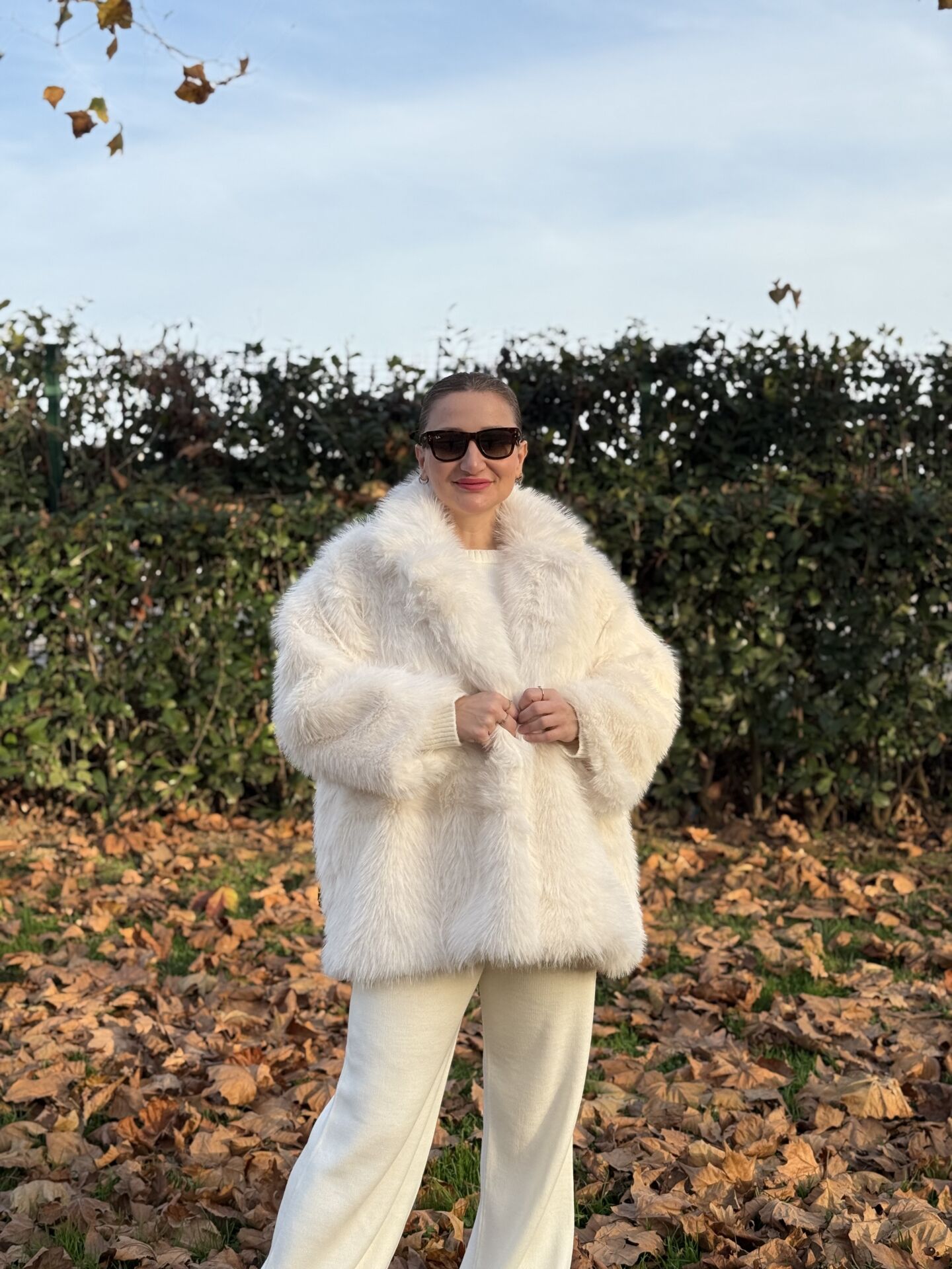 Premium Astarlı Kürk orta beyaz