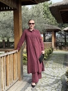 A.akay Nakışlı Takım(6021) Bordo