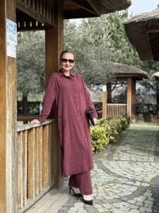 A.akay Nakışlı Takım(6021) Bordo