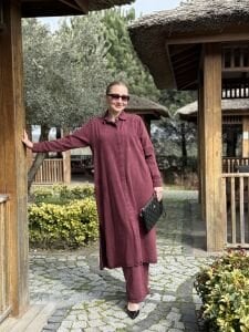 A.akay Nakışlı Takım(6021) Bordo