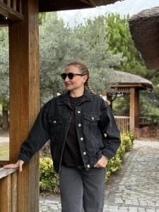 Oversize Orijinal marka Siyah kot ceket