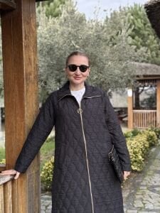 A.Akay Tam Fermuarlı Kapitone trenç siyah