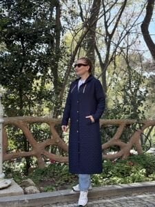 A.Akay 3002 Kapitone Kap-Trenç Lacivert