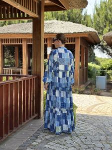 MeliNa patchwork Viskon katleya elbise