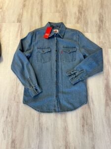 Orjinal Levis Unisex kot gömlek mavi