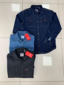Orjinal Levis Unisex kot gömlek mavi