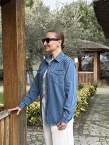 Orjinal Levis Unisex kot gömlek mavi