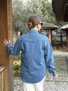 Orjinal Levis Unisex kot gömlek mavi