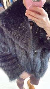 Premium İthal Parıltı Kürk Siyah