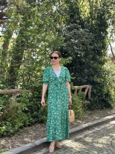 Yasmin VİSKON Elbise yeşil