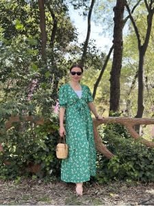 Yasmin VİSKON Elbise yeşil