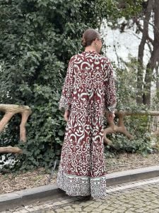 Belmondo viskon Turkuaz-KahveELENA Katleya