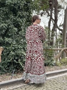 Belmondo viskon Turkuaz-KahveELENA Katleya