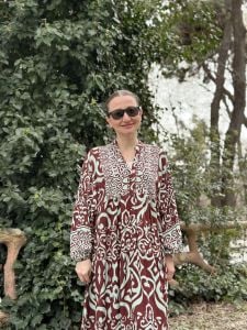 Belmondo viskon Turkuaz-KahveELENA Katleya