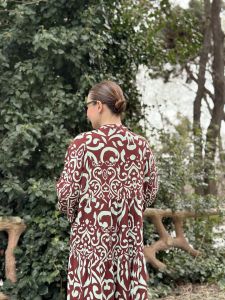 Belmondo viskon Turkuaz-KahveELENA Katleya