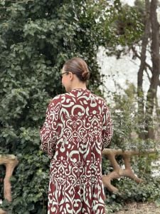 Belmondo viskon Turkuaz-KahveELENA Katleya