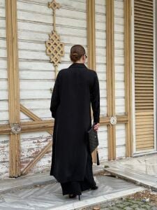 A.akay 5107 Nakışlı Belissimo Kupra Takım 1 Beden - SİYAH