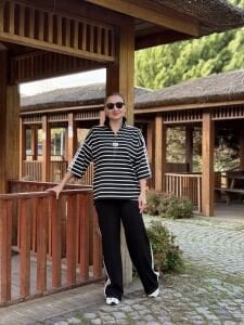 Şeritli Armalı Takım çizgili Siyah