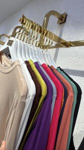 A.akay Uzun kol basic tişört Taş