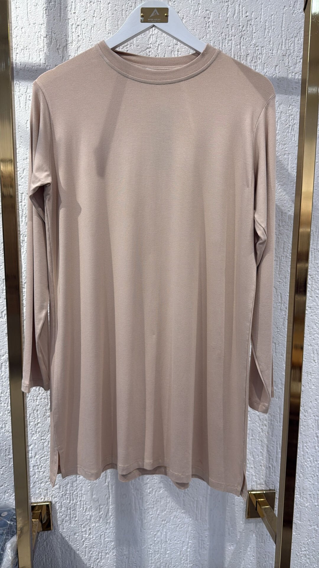 A.akay Uzun kol basic tişört Taş