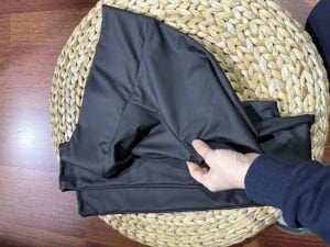 İçi şardonlu deri tayt mat siyah