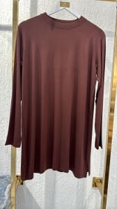 A.akay Uzun kol basic tişört Kahve