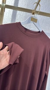 A.akay Uzun kol basic tişört Kahve