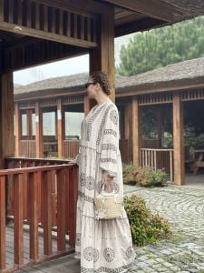 Tam boy mila Seçil elbise taş