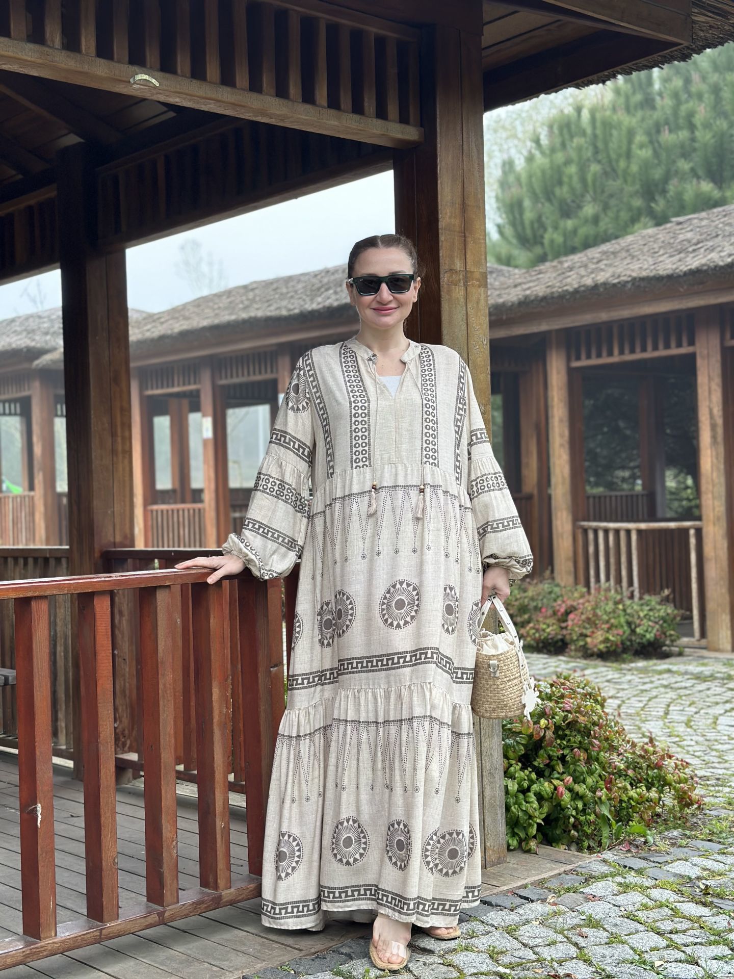 Tam boy mila Seçil elbise taş