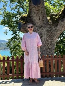 Polo Brode Patlı tensel elbise Pembe