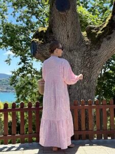 Polo Brode Patlı tensel elbise Pembe