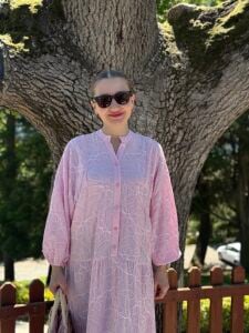 Polo Brode Patlı tensel elbise Pembe