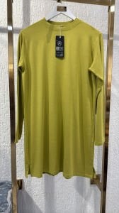 A.akay Uzun kol basic tişört Yağyeşili