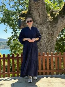Polo Brode Patlı tensel elbise Lacivert