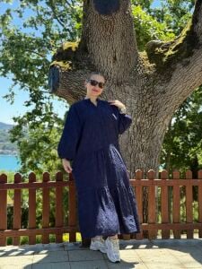 Polo Brode Patlı tensel elbise Lacivert