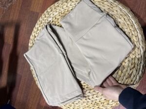 İçi polar bol paça tayt bej