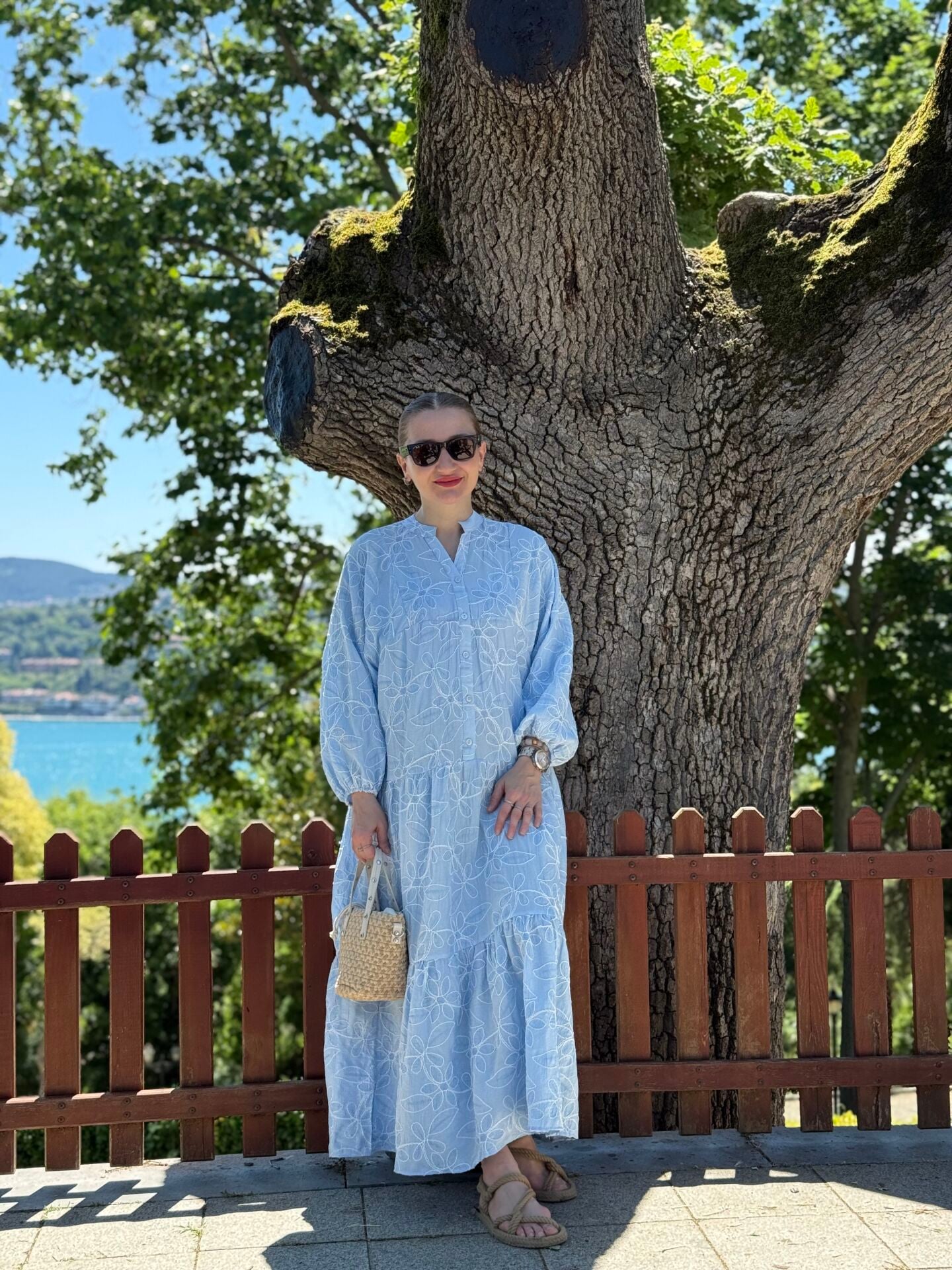 Polo Brode Patlı tensel elbise Bebe mavisi
