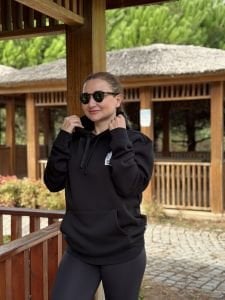 Orjinal marka Anti blue Kapüşonlu sweat siyah
