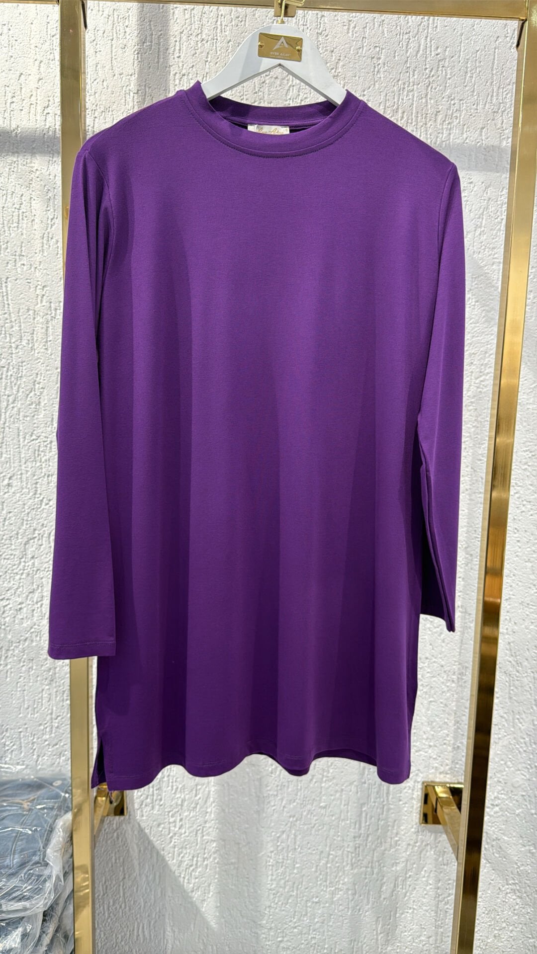 A.akay Uzun kol basic tişört Mor