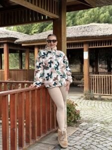 Çok renkli ava polar sweatshirt