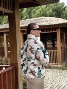 Çok renkli ava polar sweatshirt