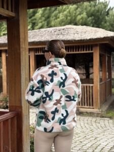 Çok renkli ava polar sweatshirt