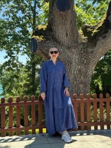 Polo Brode Patlı tensel elbise indigo