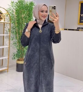 A.Akay Fermuarlı ithal kab antrasit