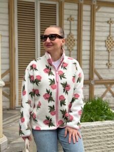 Tam fermuarlı Yumoş Yün polar Pembiş