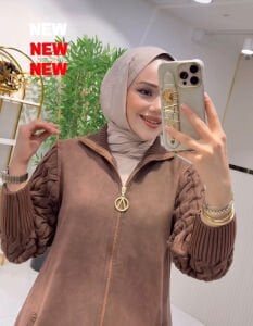 A.Akay Fermuarlı ithal kab kahve