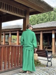 Tensel etekli takım yeşil