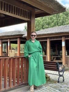 Tensel etekli takım yeşil