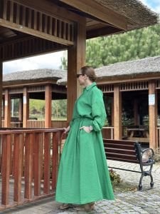 Tensel etekli takım yeşil