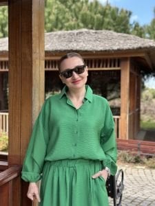 Tensel etekli takım yeşil